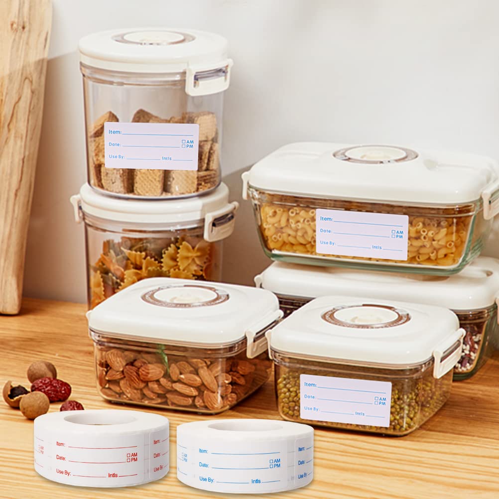 Fridge pantry labeling for canned foods and leftovers