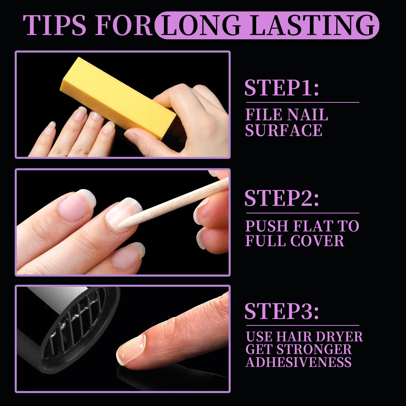 Reusable self-adhesive nail tabs
