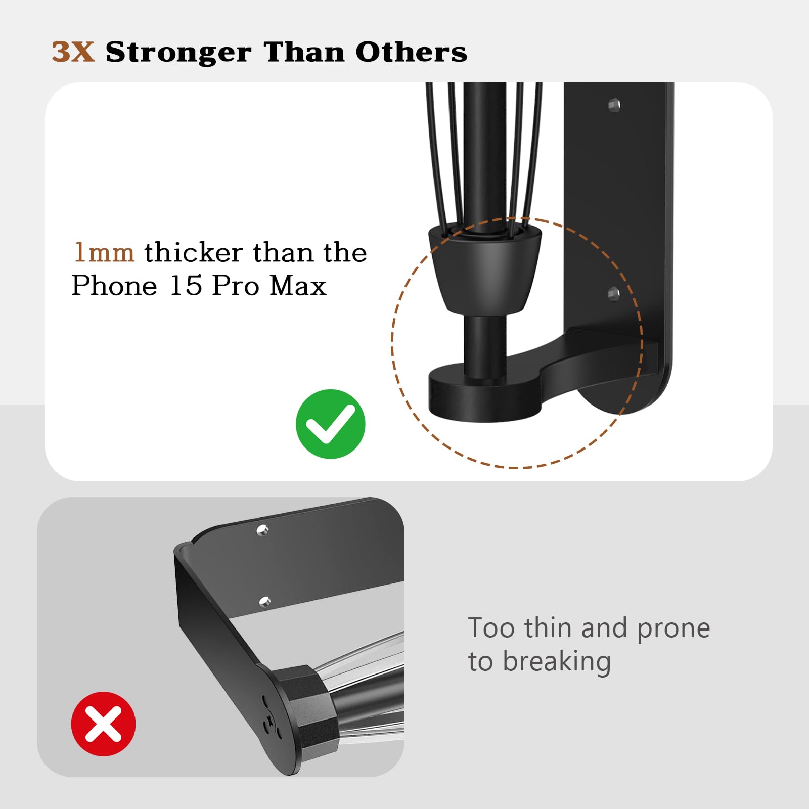 Self-adhesive wall mount option for towel holder