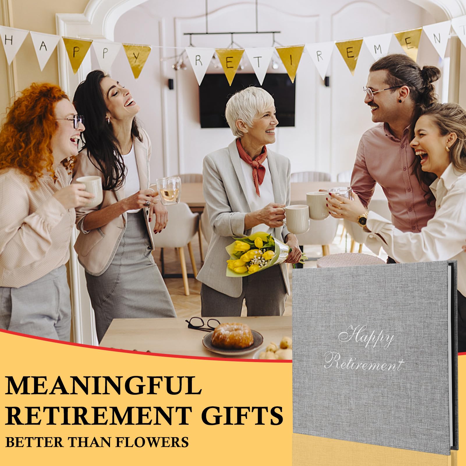 retirement gifts photo album self-adhesive pages holds 120 photos