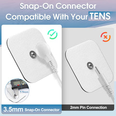 3.5mm snap electrodes for universal TENS use