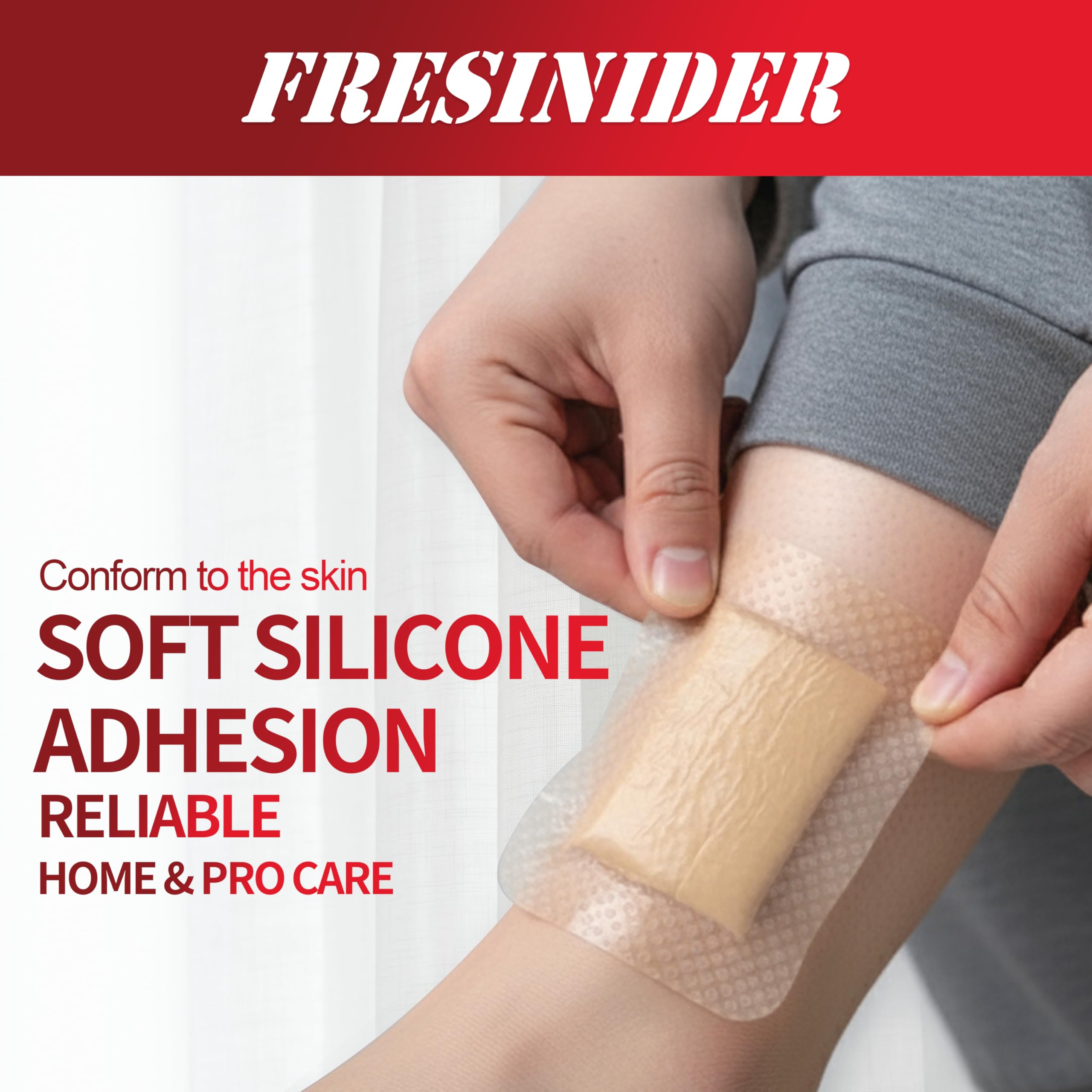 5-layer self-adherent wound dressing foam pad