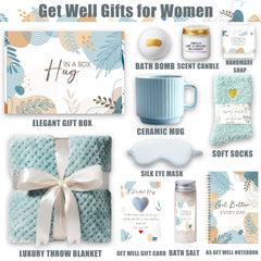 Self care baskets for women with blanket cup socks and candle