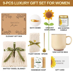 Self Care Gifts for Women gift basket with spa items