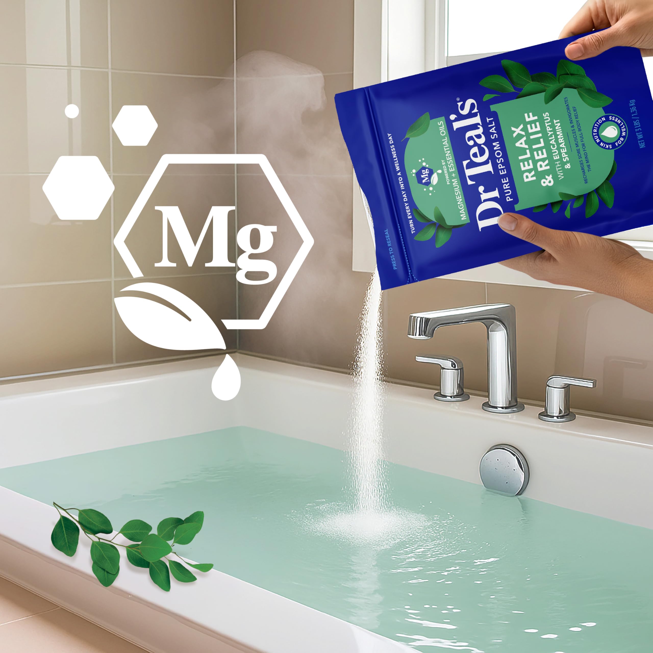 Dr Teal's eucalyptus spearmint self-care ritual duo and foaming bath