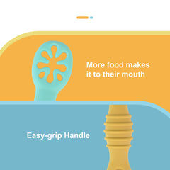 Spoons for purée feeding and teething