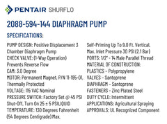 self-priming water pump 115v 3.0 gpm label
