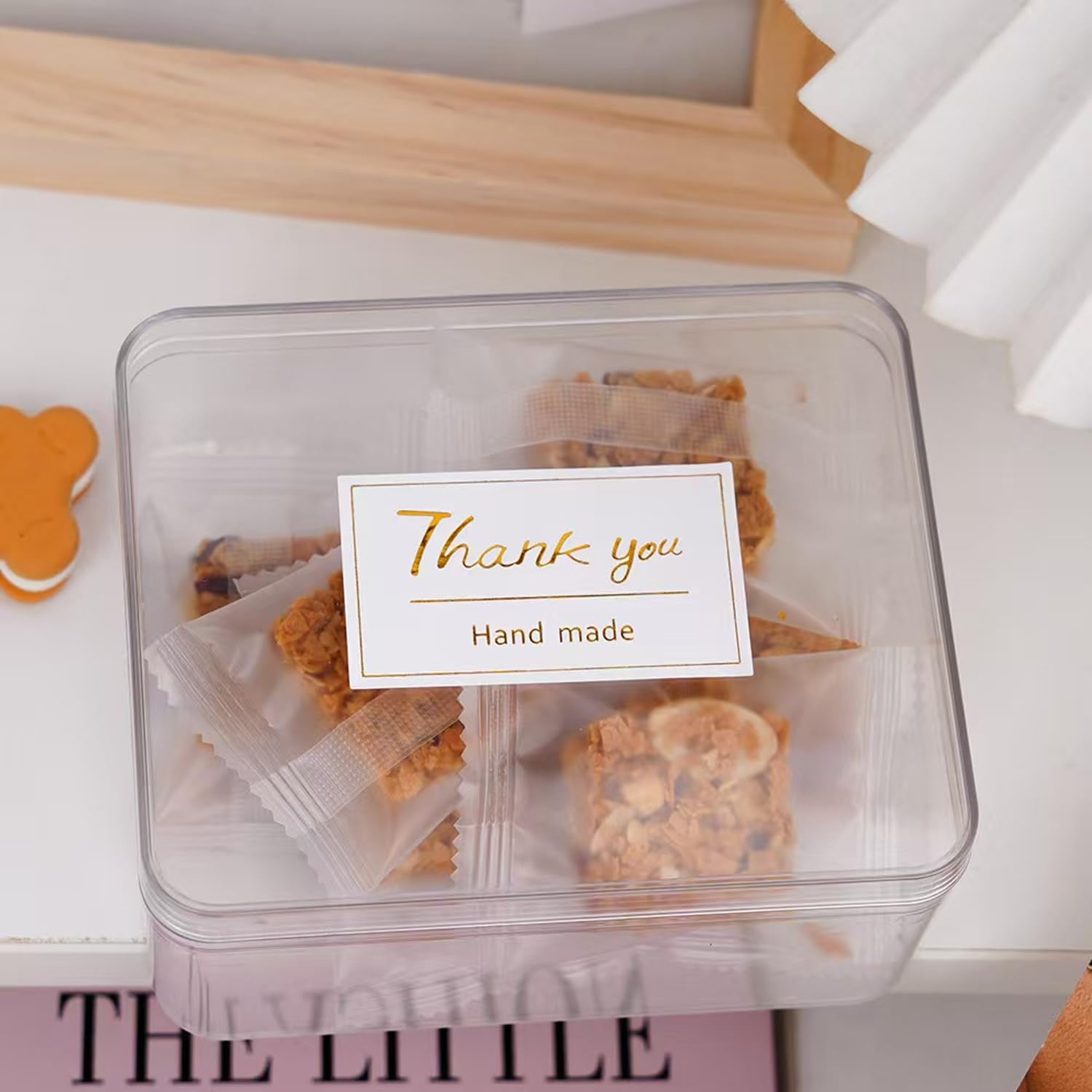 Clear self sealing bags sized 2.35 x 7.1 inches for chocolate bars