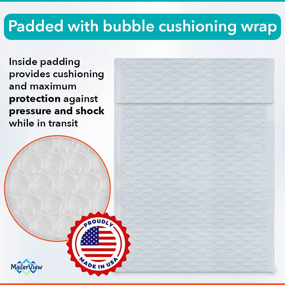 Heavy-duty bubble cushioning in poly mailers
