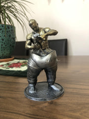 Hand painted selfmade man sculpture 3D printed PLA