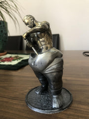 Selfmade Man Sculpture with gold and silver accents