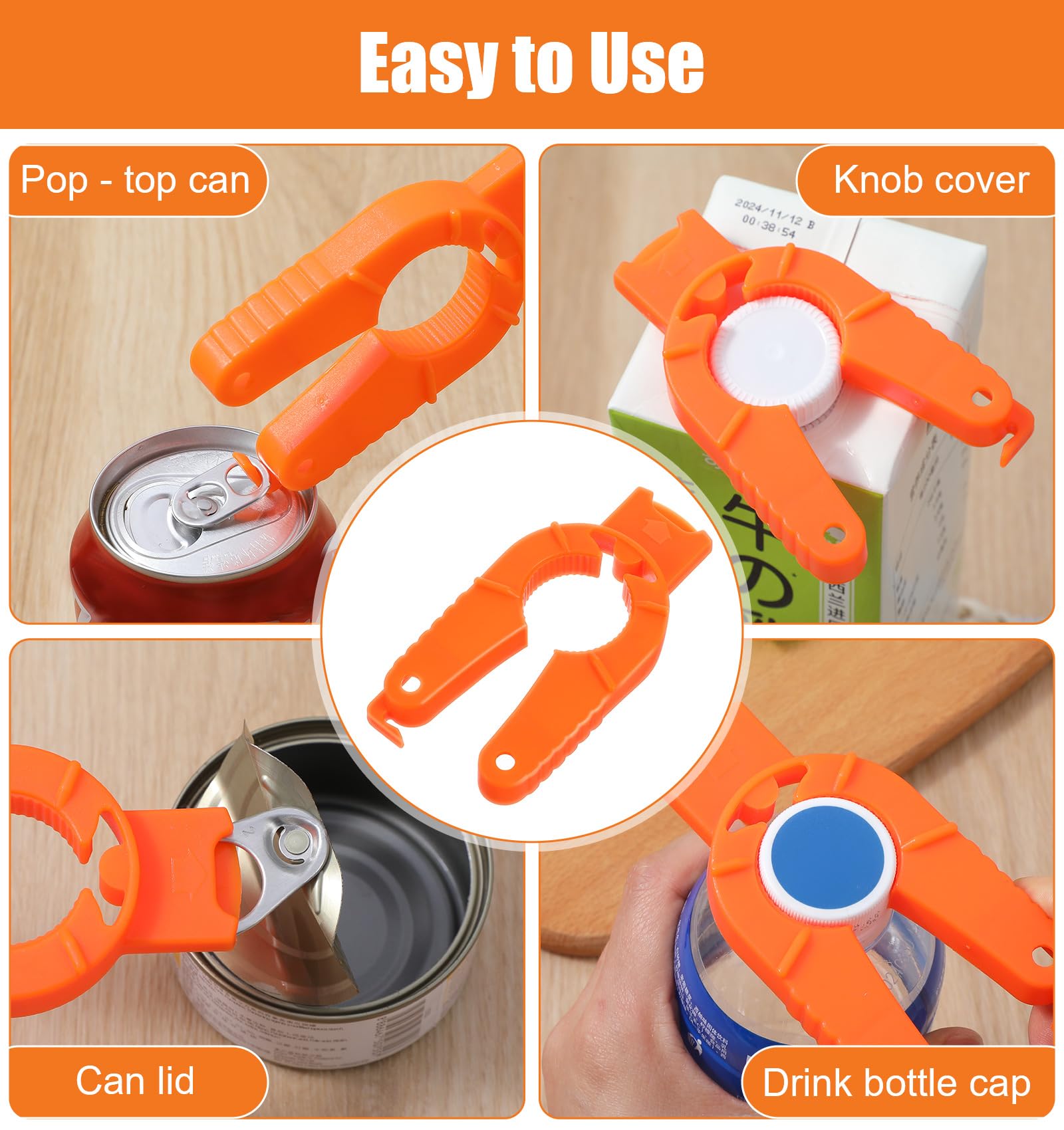 Soda can and pull-tab soup can opener for arthritic hands