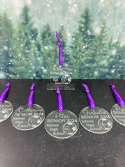 Senior soccer gifts clear acrylic ornament