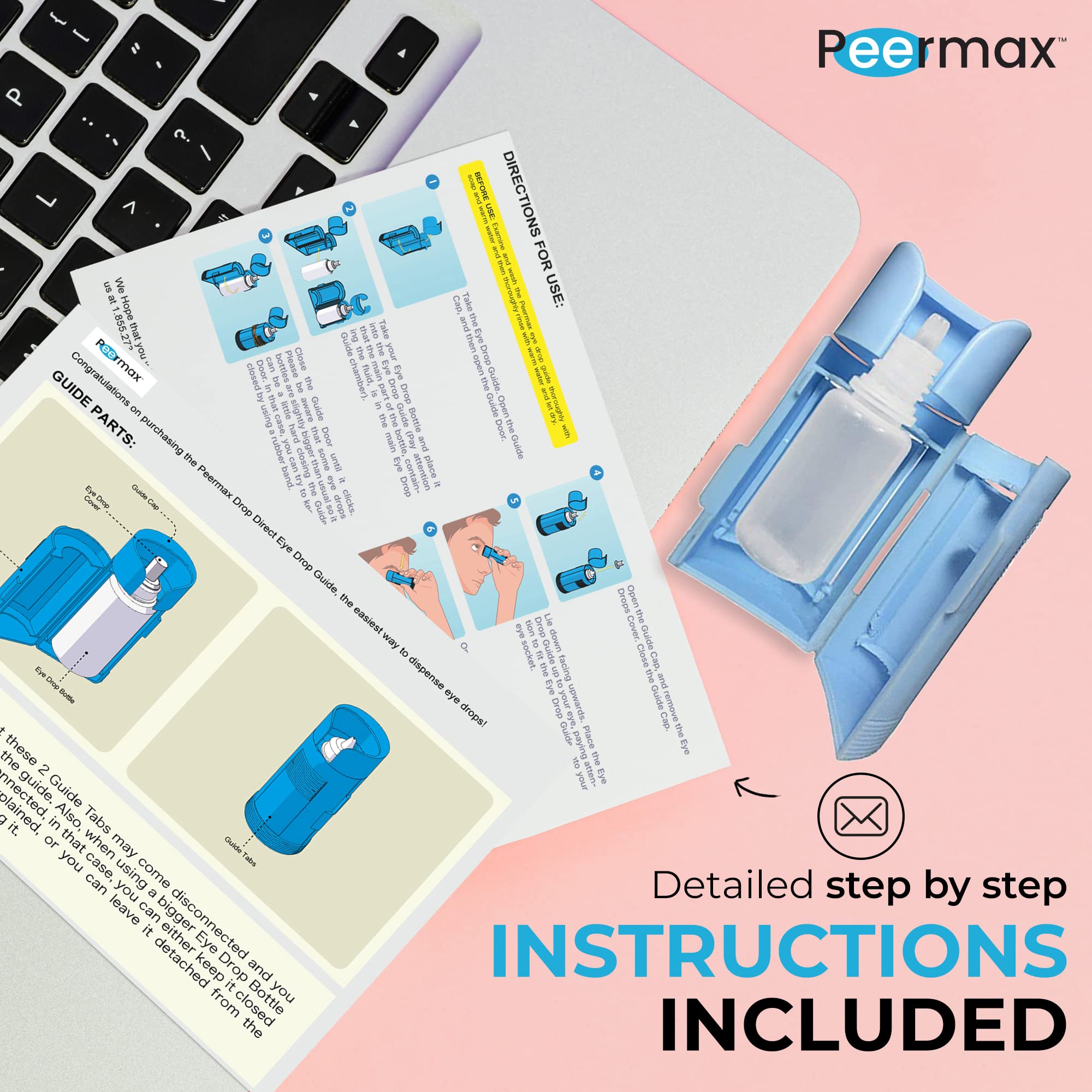 Seniors assist device for eye drops Peermax