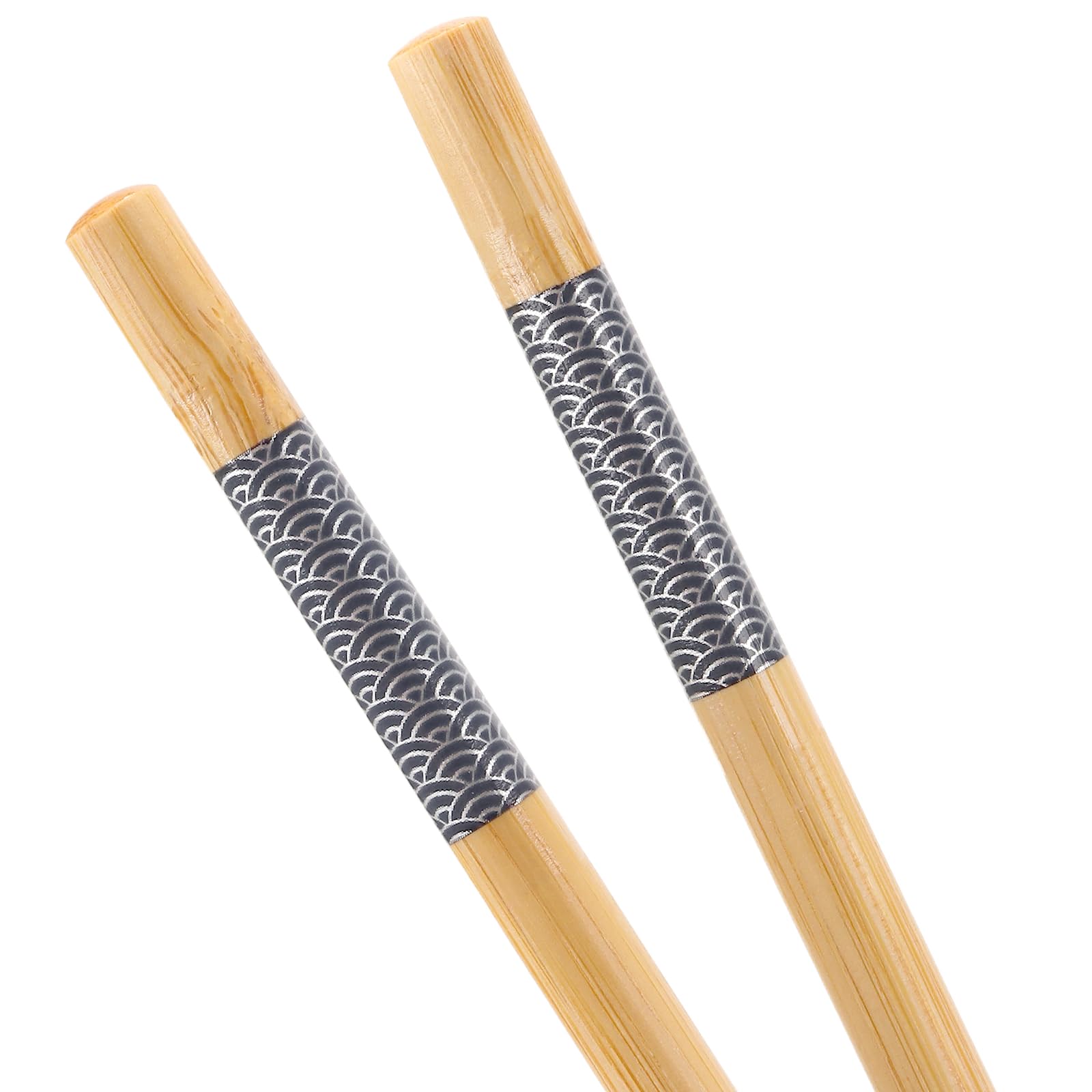 Chopsticks with black pattern details
