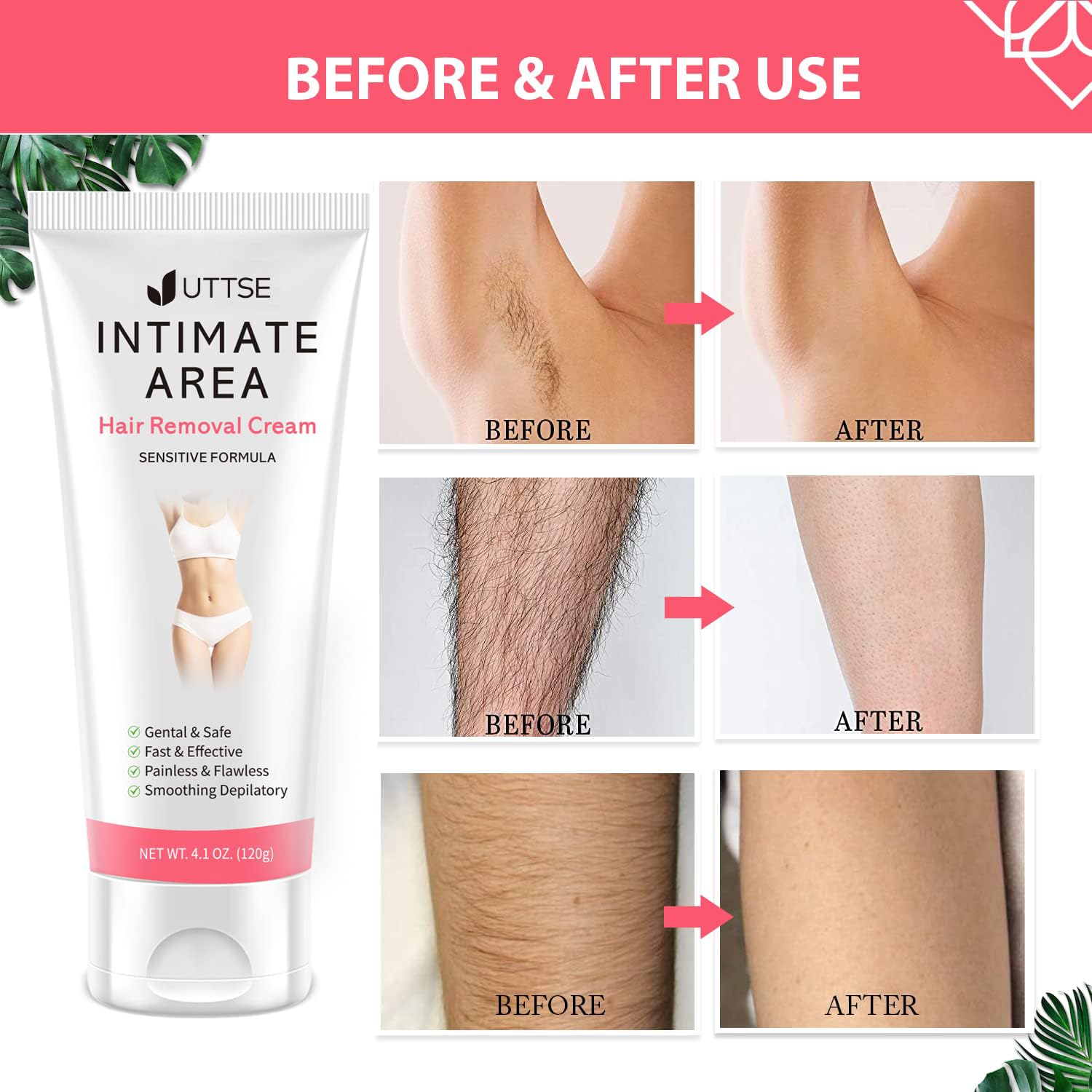 Natural formula depilatory cream safe for all skin types