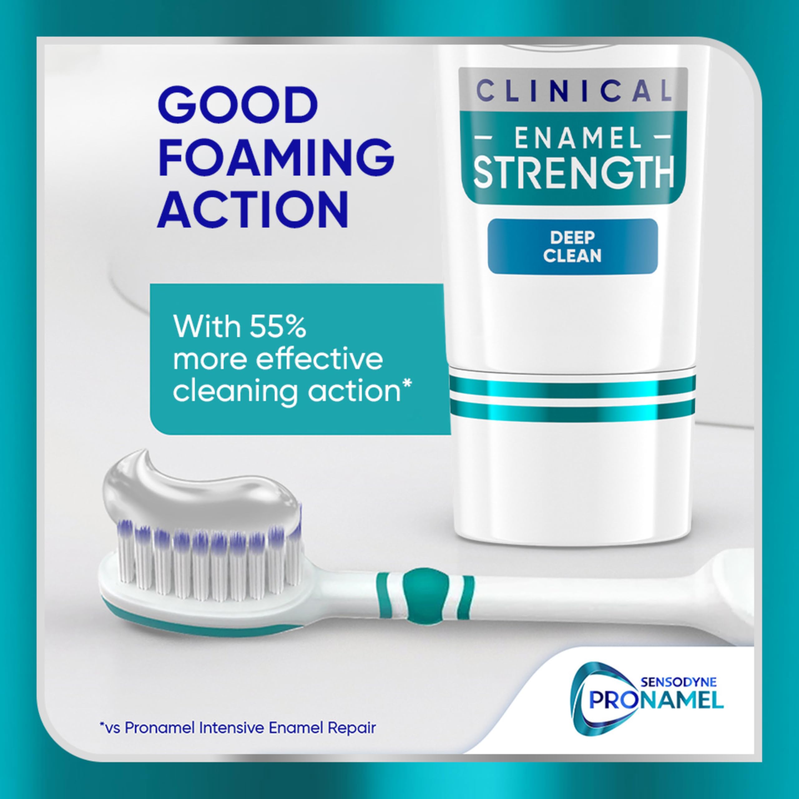 Pronamel clinical enamel strength deep clean toothpaste box
