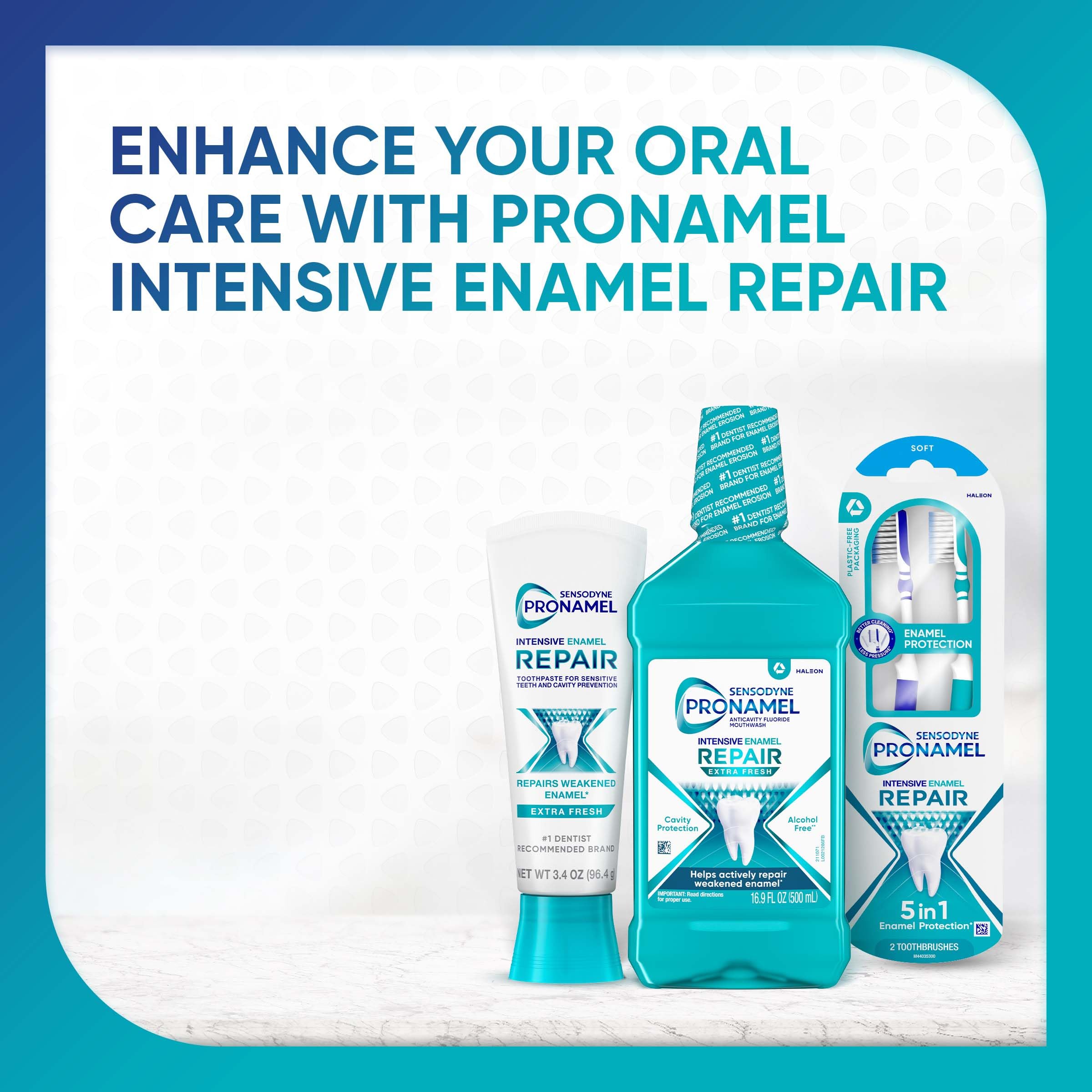 Sensodyne Pronamel Intensive Enamel Repair Mouthwash 16.9 fl oz bottle set