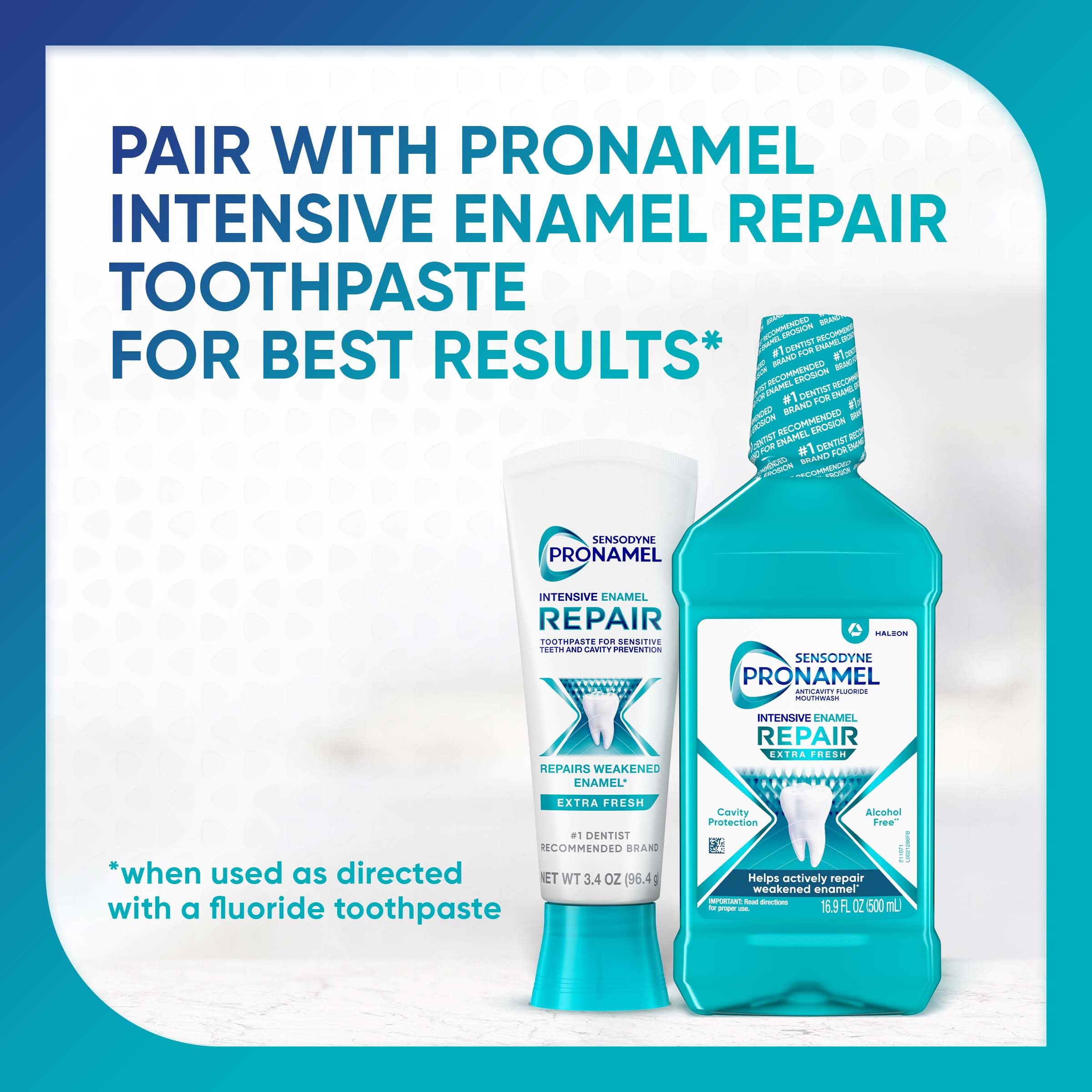 Sensodyne Pronamel Intensive Enamel Repair Mouthwash three bottles 16.9 oz