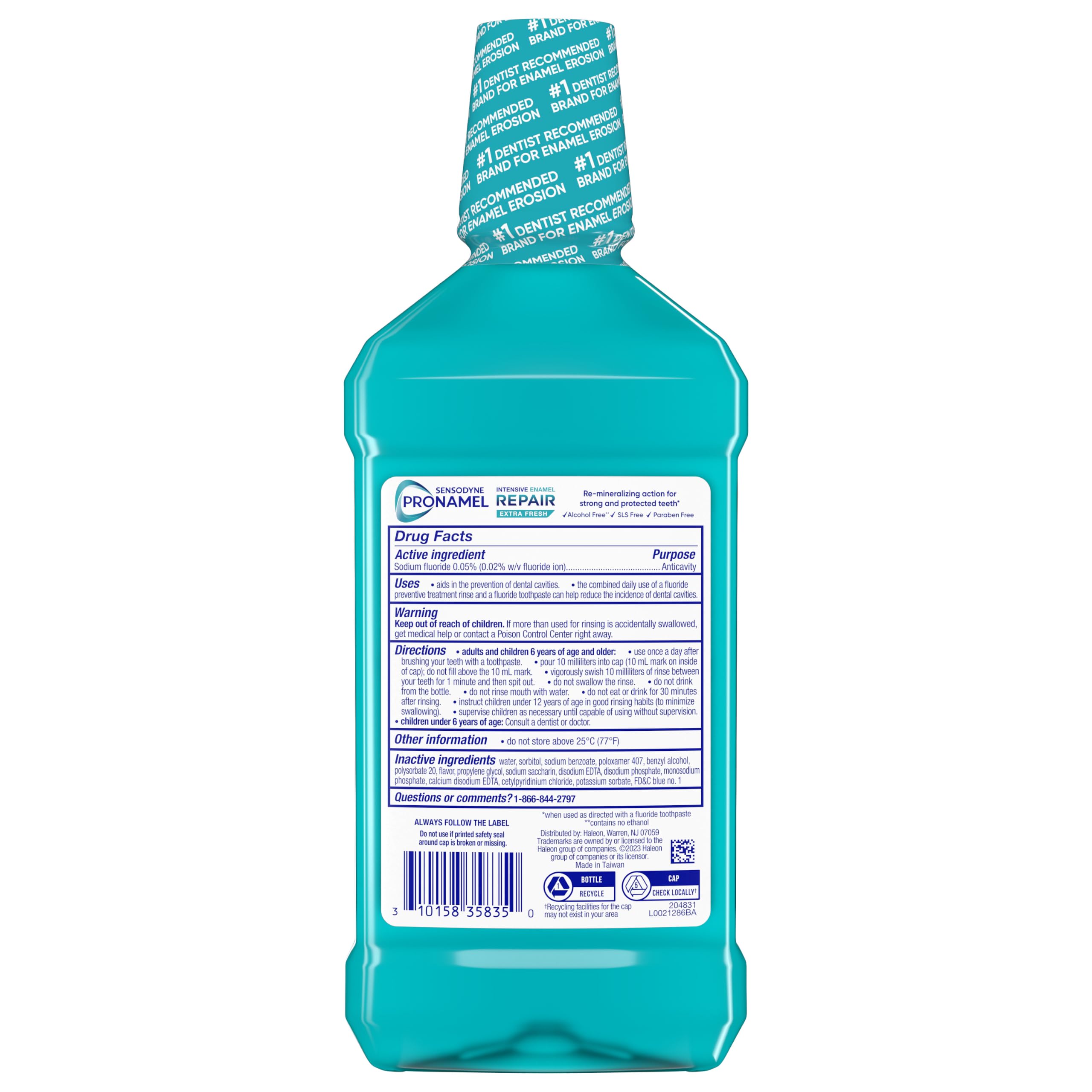 Sensodyne Pronamel Intensive Enamel Repair Mouthwash three bottles 16.9 oz