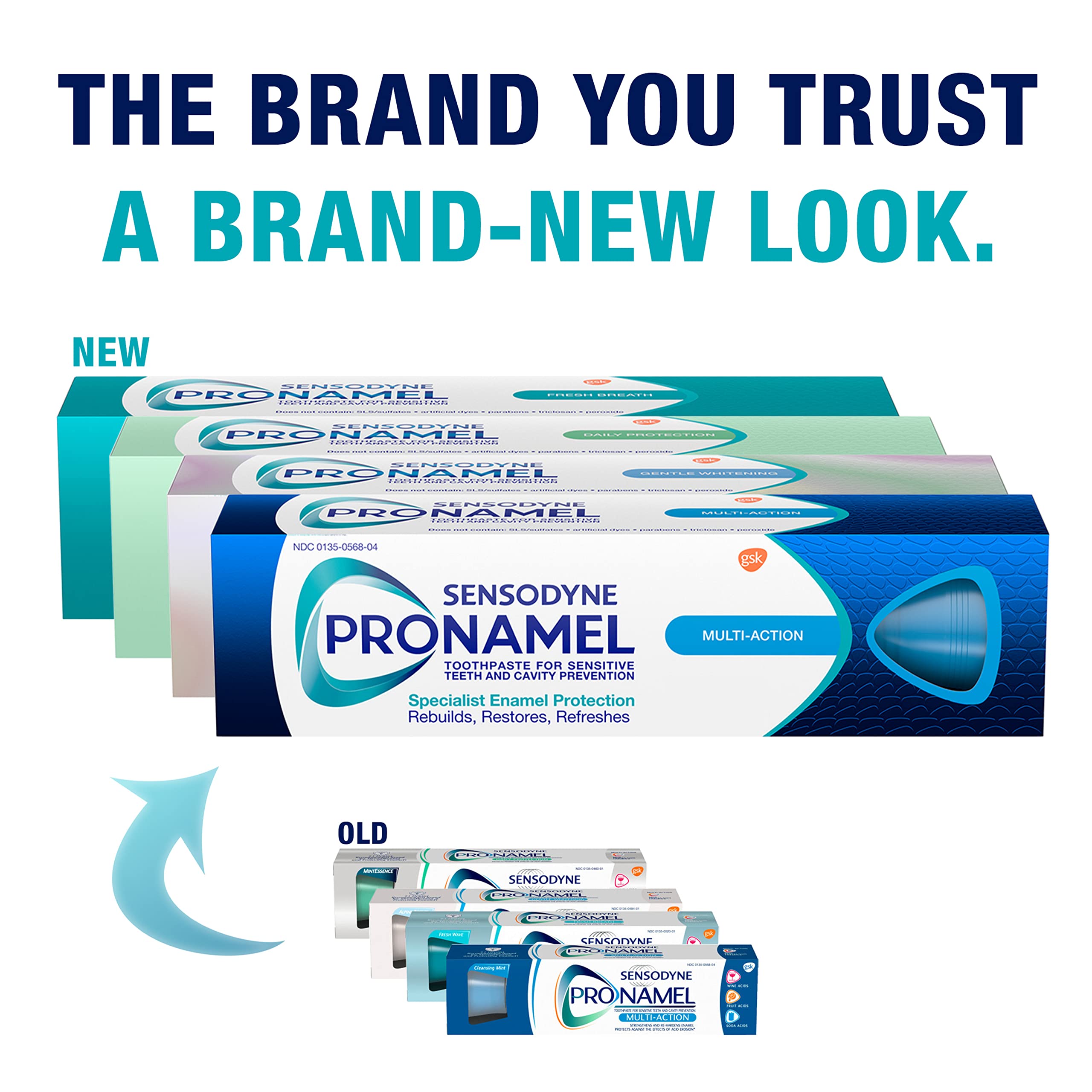 Sensodyne Pronamel Protection Enamel remineralization toothpaste 4 oz packaging