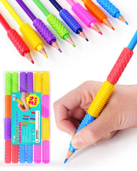 Sensory fidget toys 24 pack textured silicone pencil grips for kids and adults