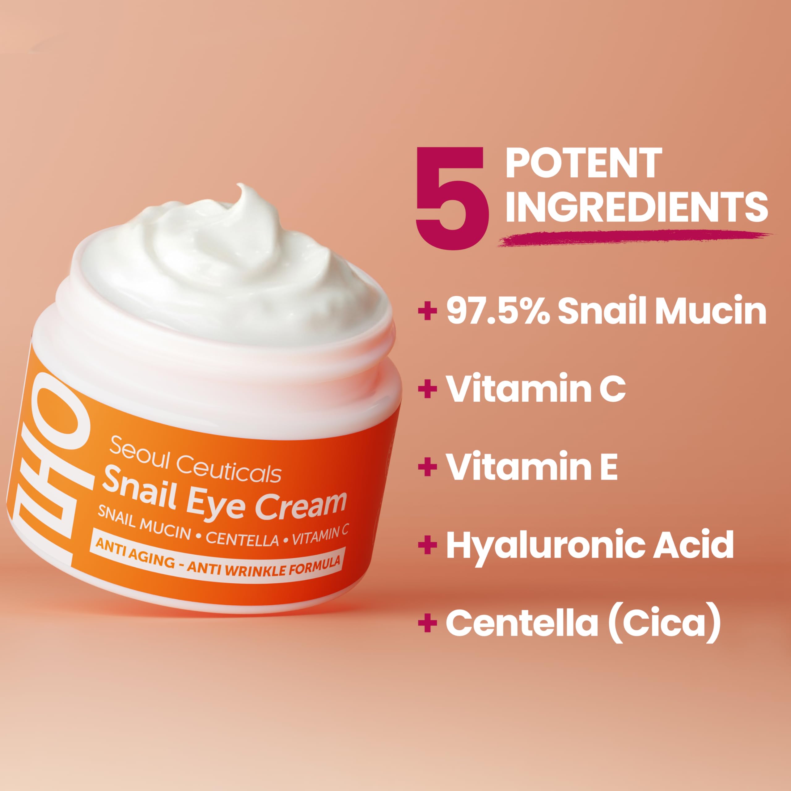 Cruelty free SeoulCeuticals snail mucin eye cream packaging