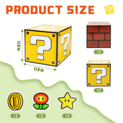Question Brick Boxes for kids birthday party decorations