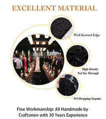 Sequin aisle runner black for wedding celebrations