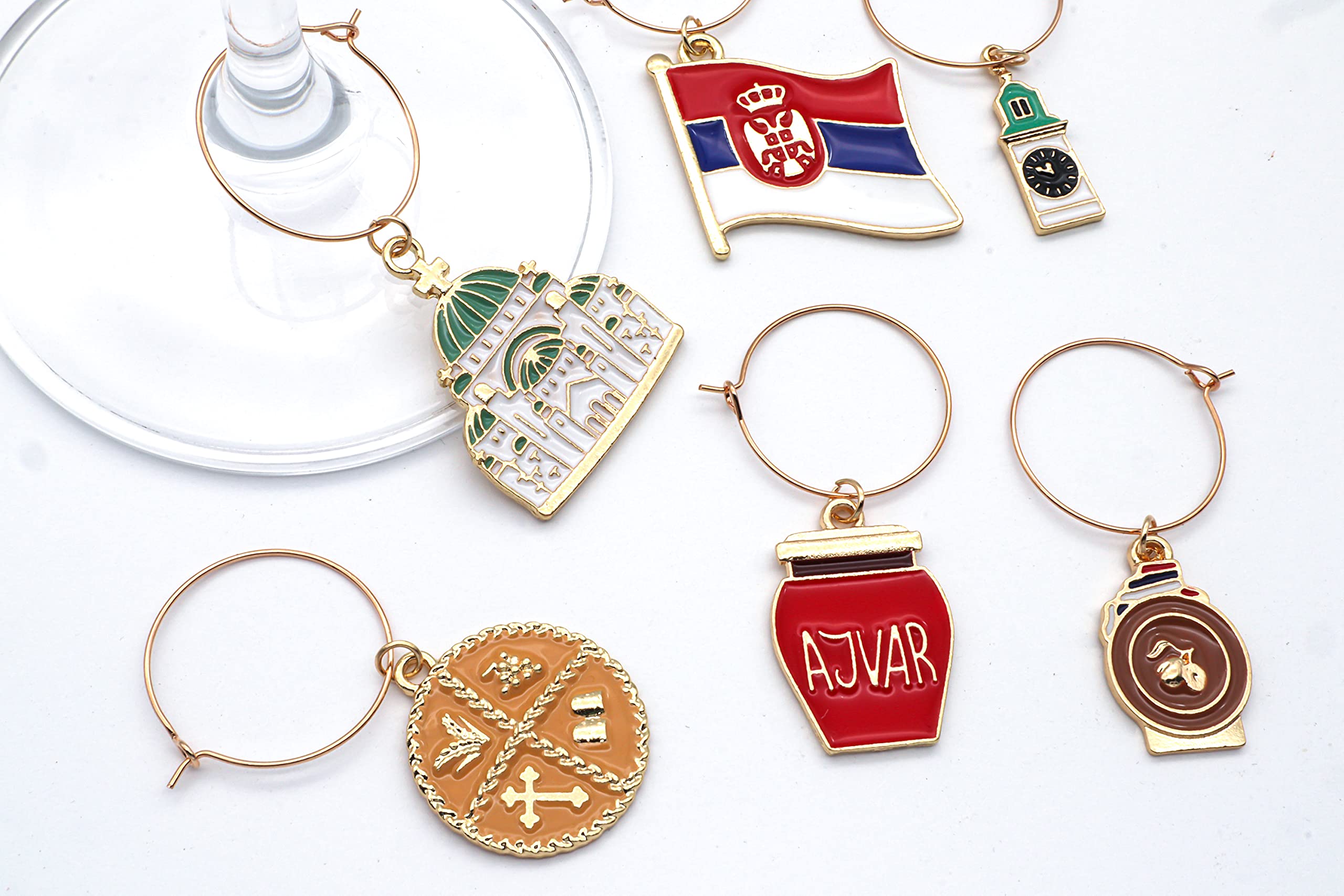 National Flag of Serbia charm image