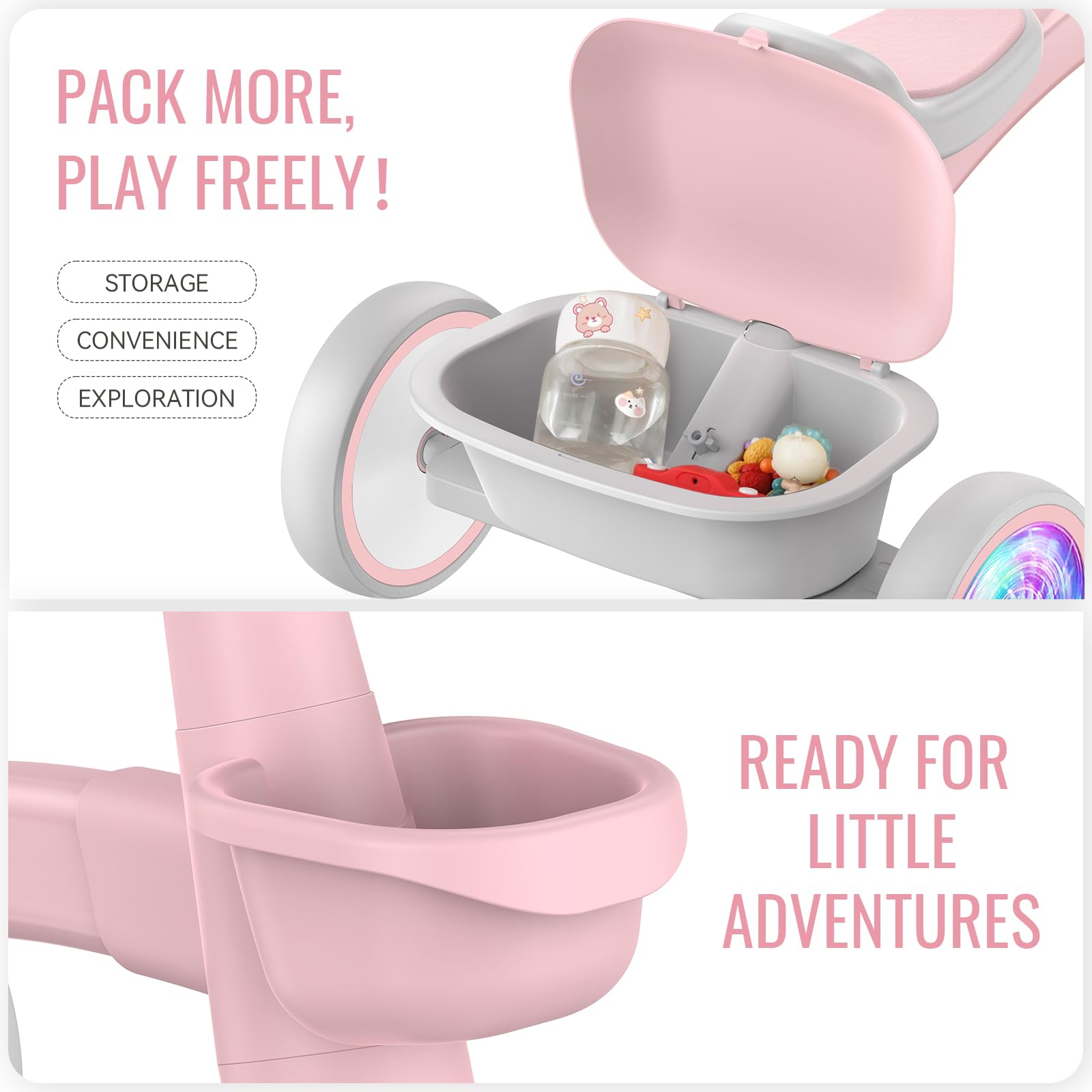 SEREED detachable front and rear baskets