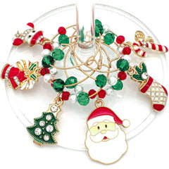 Candy cane charm for wine glass Serendipity