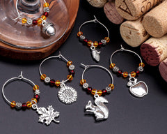 Fall harvest charms squirrel acorn design