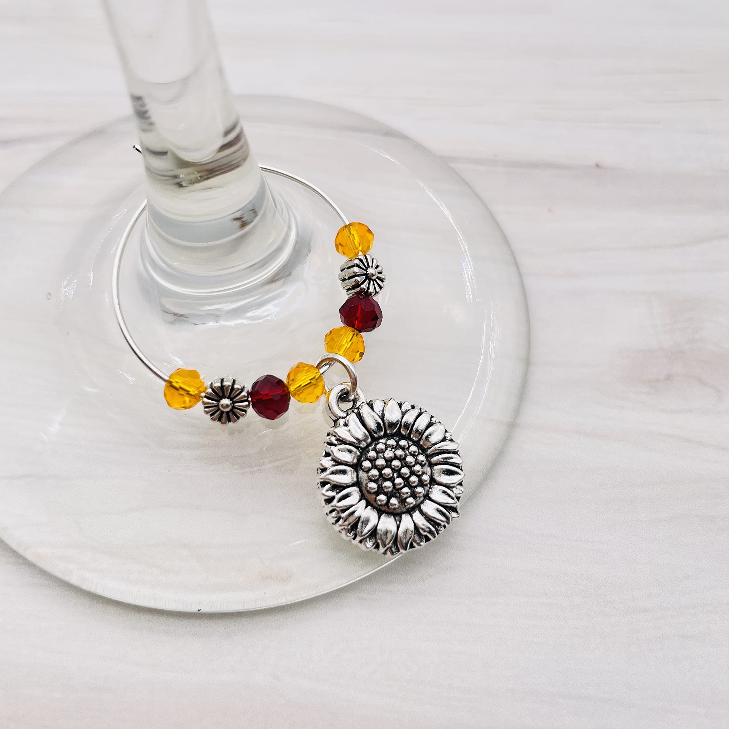 Thanksgiving party wine charms for glasses