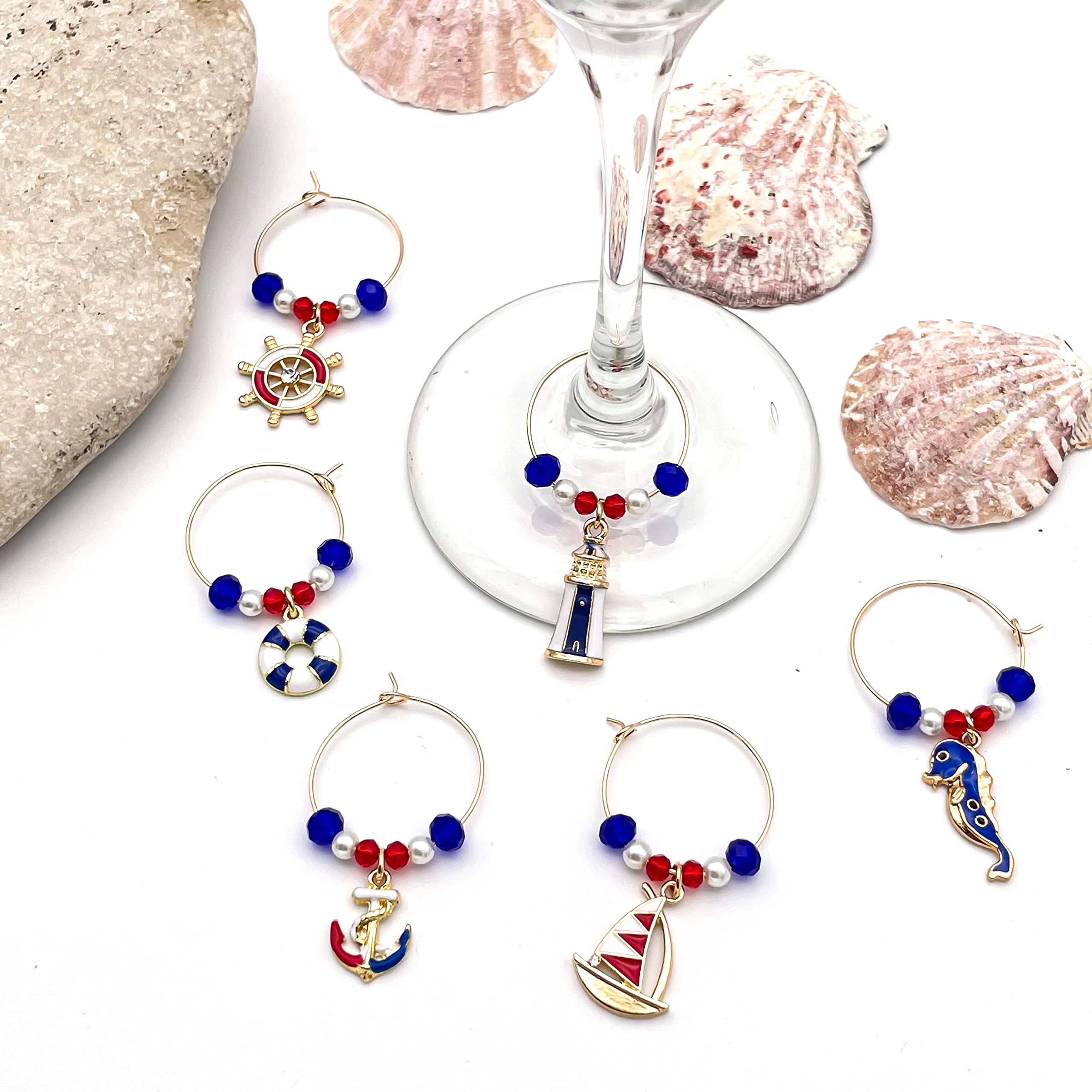 Serendipity Nautical Wine Charms sailing boat charm