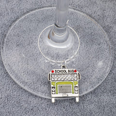 New Jersey crafted wine glass charms with gold hoops