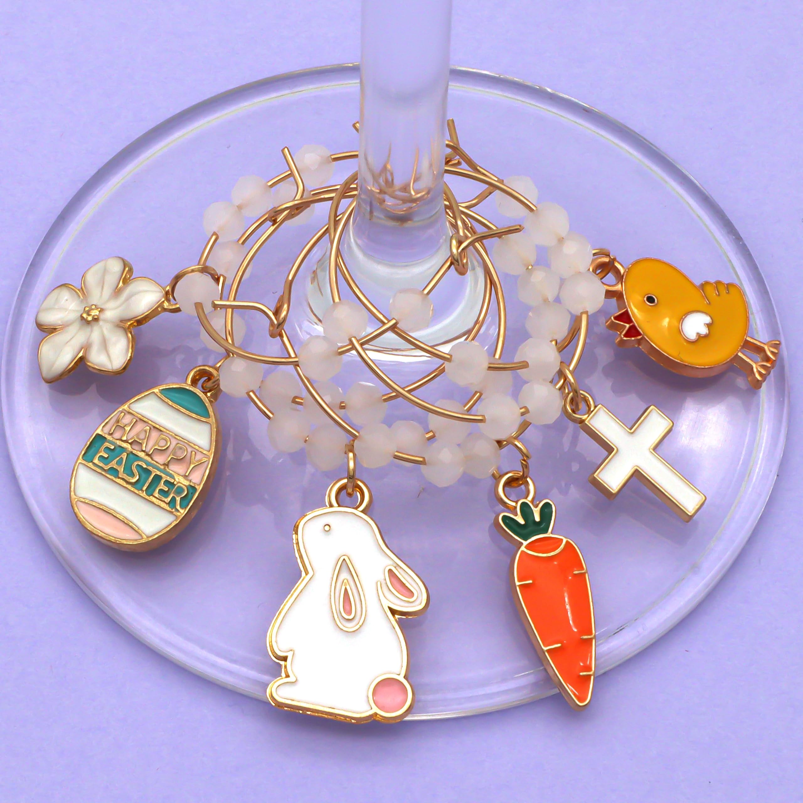 Carrot charm for Easter wine glass charm set by Serendipity Presents