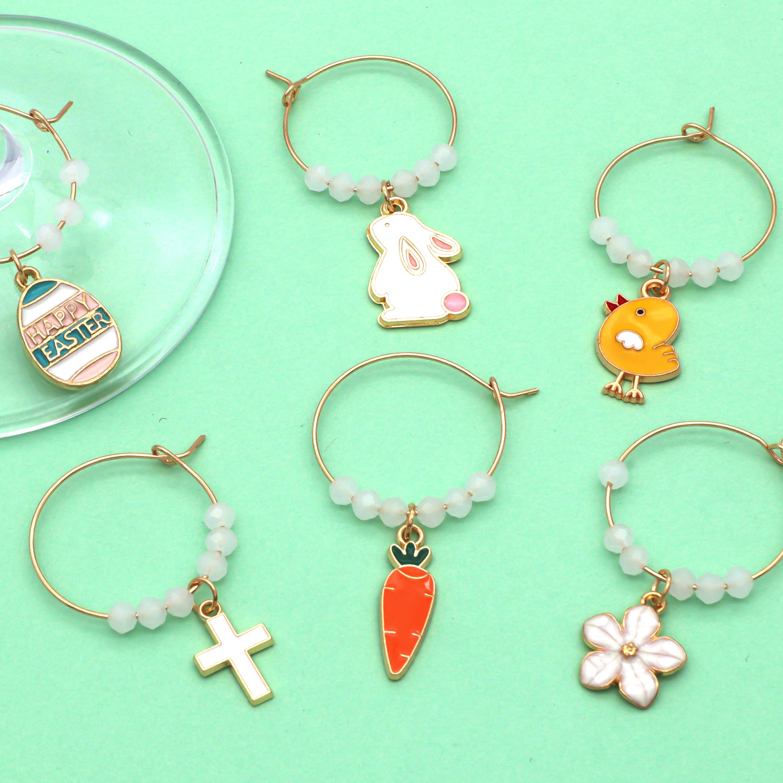 White Cross charm for Easter wine glass charm set by Serendipity Presents