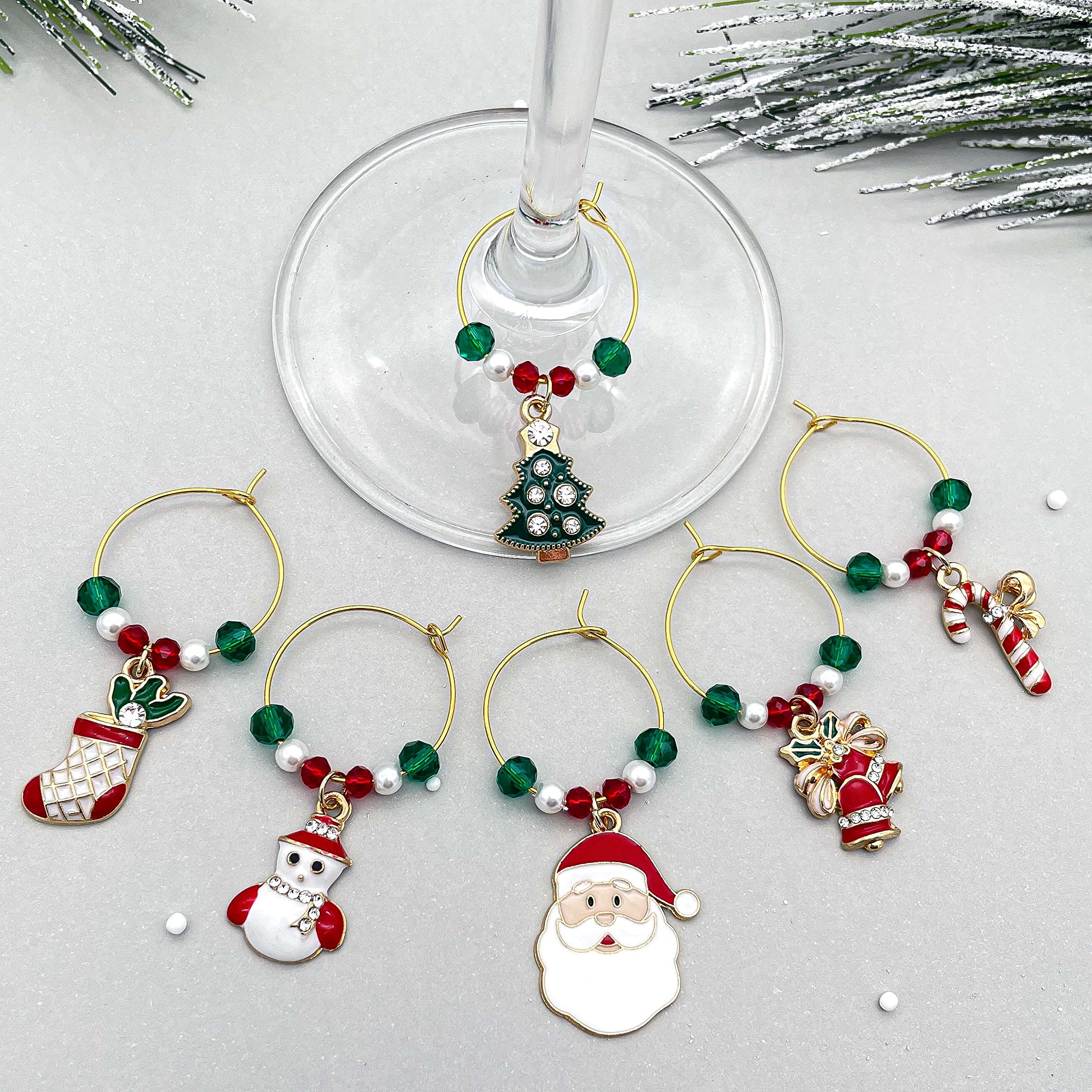 Santa Claus charm for wine glass Serendipity
