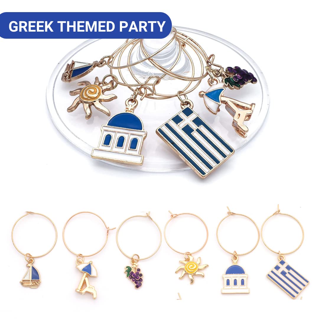 Sunbed charm from Serendipity Greek wine glass charms