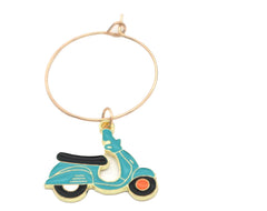 Vespa charm among Italy themed wine charms