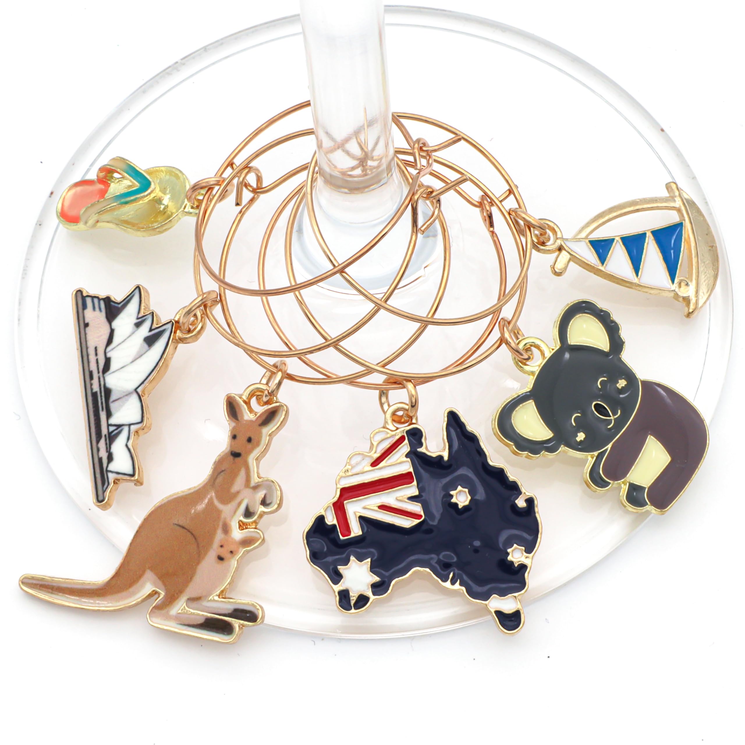 Serendipity Australian Flag wine charm