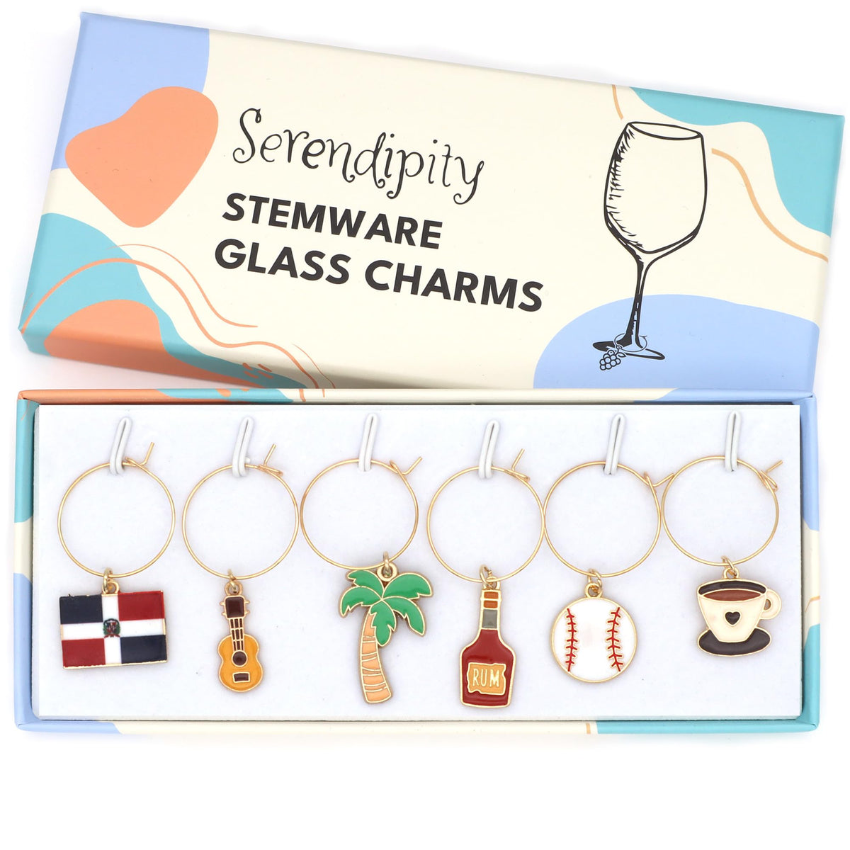 Serendipity Dominican Republic wine charm flag