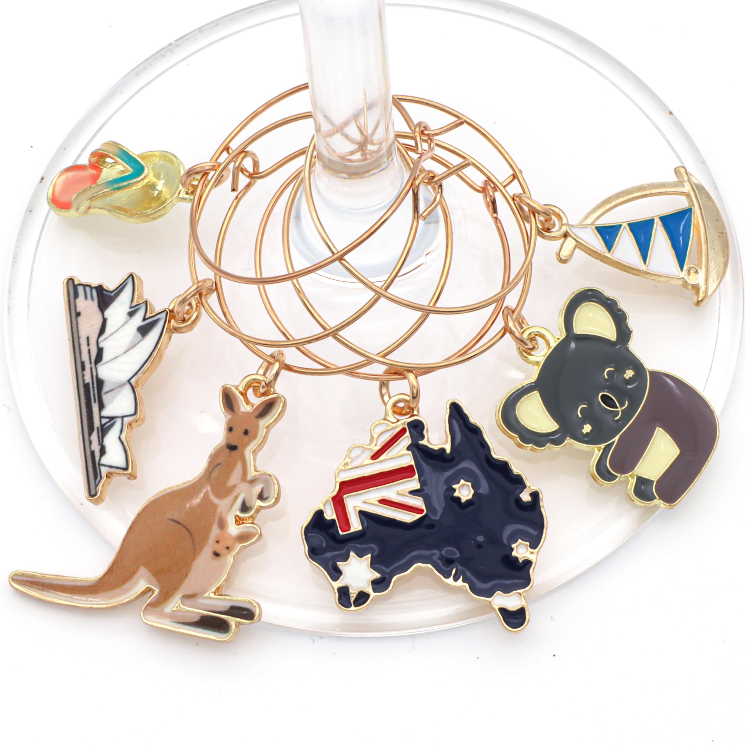 Serendipity Kangaroo wine charm Australia wine charms