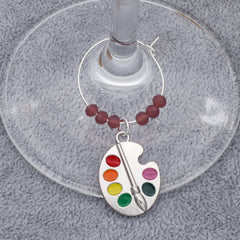 Gift-ready teacher wine glass charm set