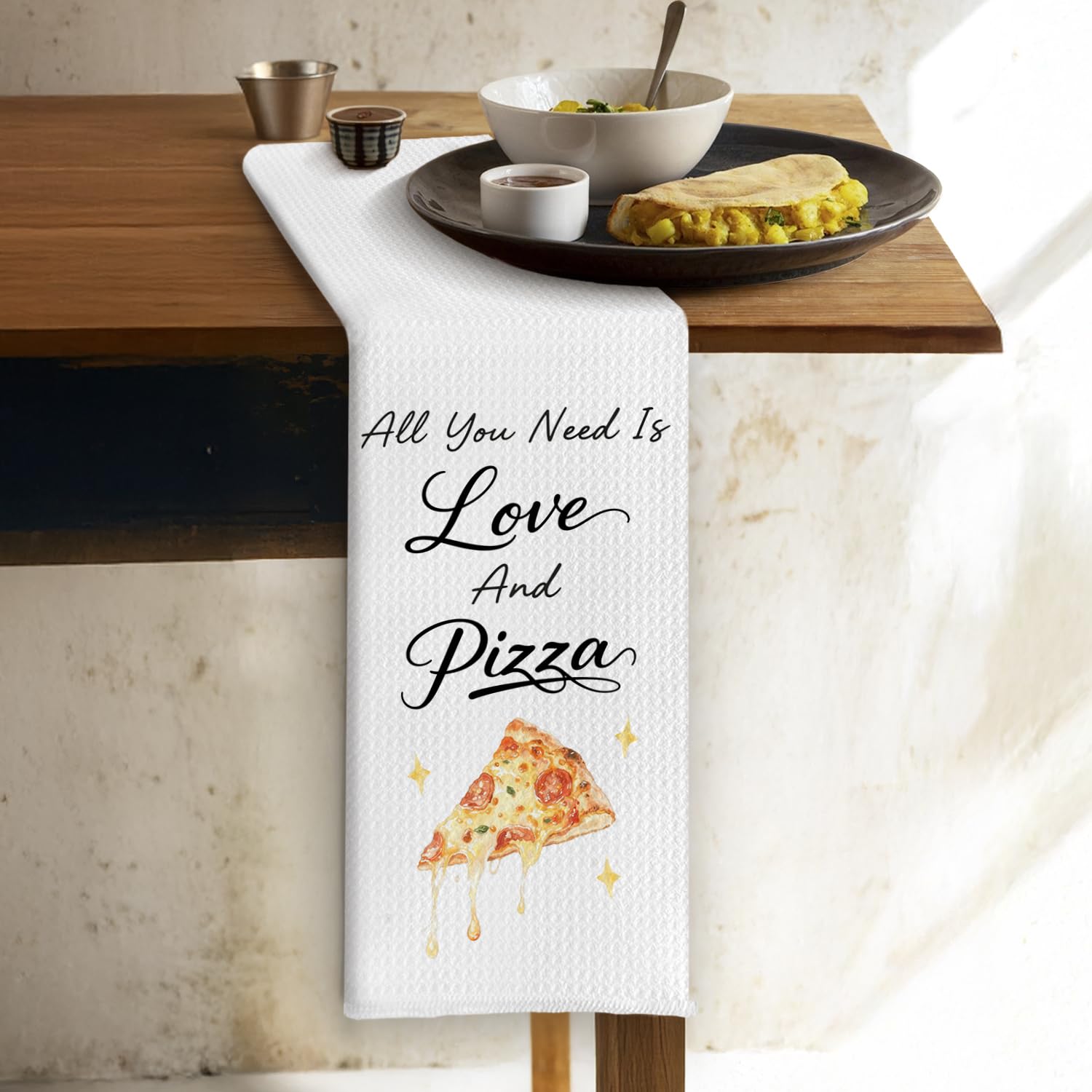 Italian party dish hand towels decorative print SereneHanctuary
