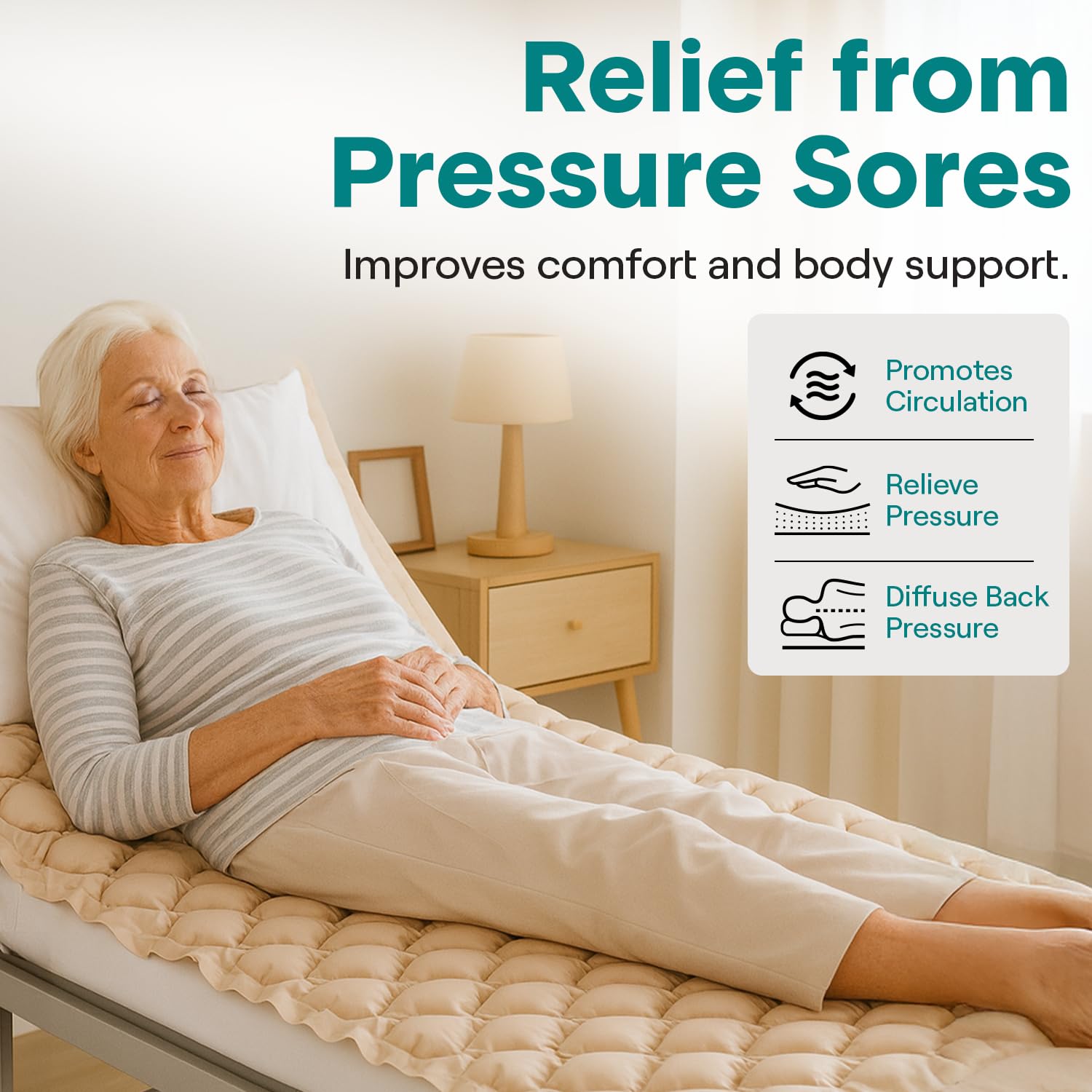 SereneLife hospital topper for bedridden patients