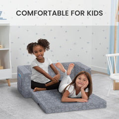 Removable slipcover on grey Serta convertible sofa