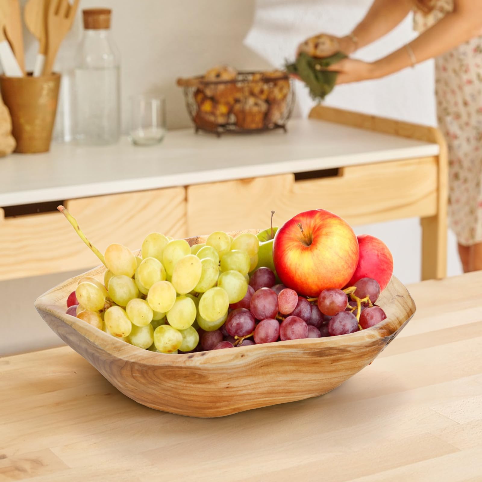 Ecological nature inspired serving tray for fruits