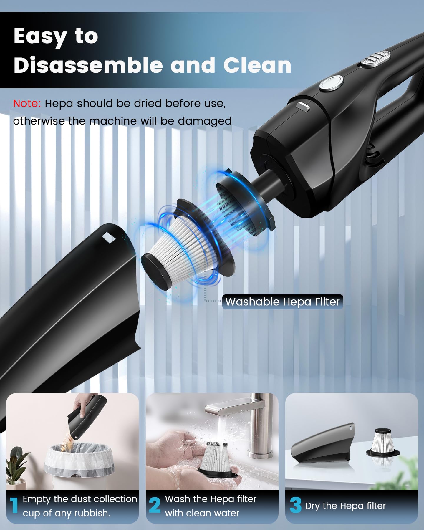 ergonomic compact design of SERVOMASTER vacuum